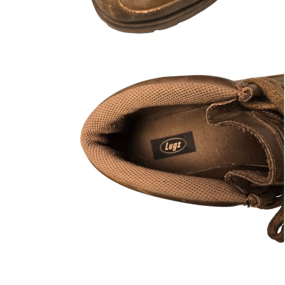 Lugz Men's Chukka Boots Brown Faux Leather Lace Up Ankle Boots Size 13 - Picture 12 of 13